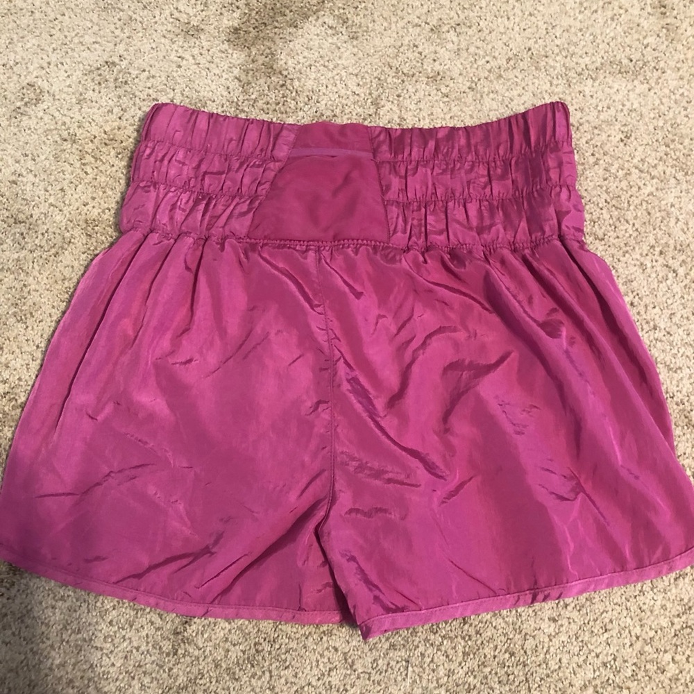 FP Movement by Free People Ruched Waist Athletic Shorts - Magenta Pink
